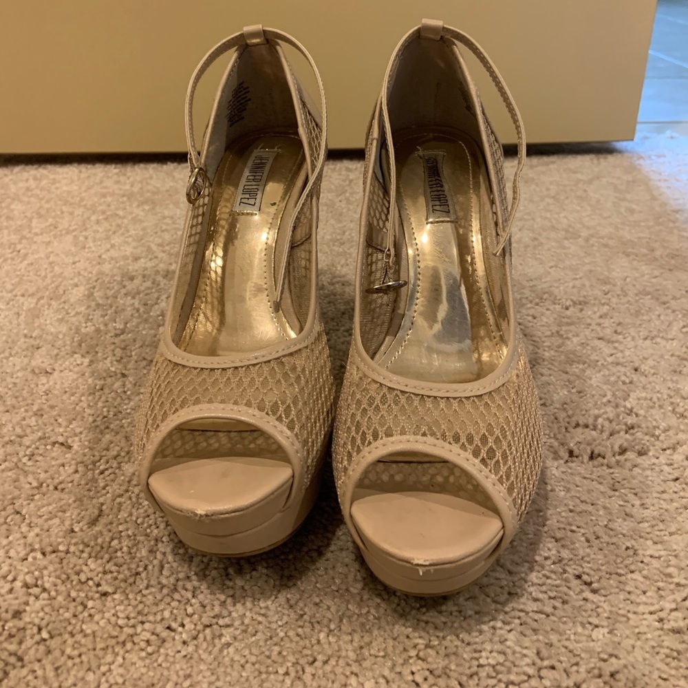 Jennifer Lopez Mesh Heels